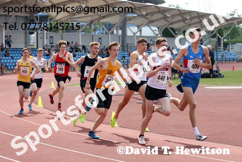 Mens under-20s 800 metres, Northern Senior and Under-20s Champs., Sports City, Manchester. Photo: David T. Hewitson/Sports for All Pics